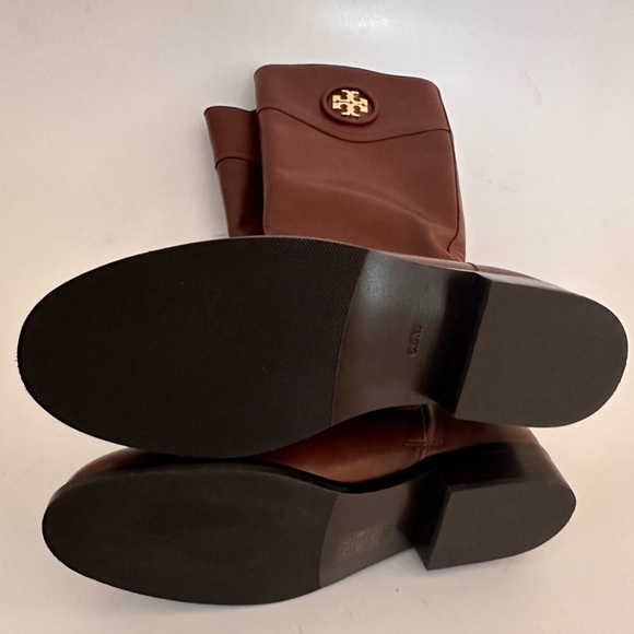 Tory Burch Brown Leather Junction Riding Boots - Picture 6 of 10